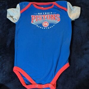 NBA Detroit Pistons Blue and Gray Kids Bodysuit